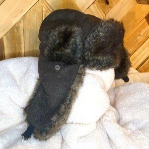 Target | Faux Fur Brown Tweed Bomber Hat